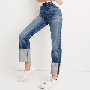 NEW Madewell Rigid Straight Crop Jeans: Tall Cuff